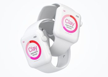 PSD Clay Apple Watch Mockup