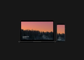 Pixel 4 XL and PixelBook Go Free Mockup
