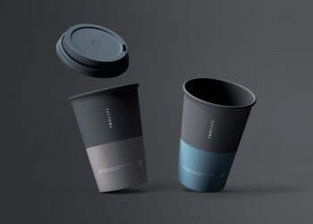 Two Disposable Coffee Cups Free Mockup