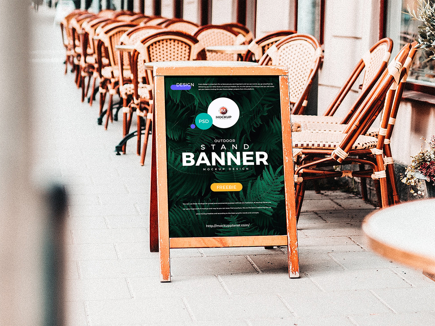 A-Stand Banner Free Mockup