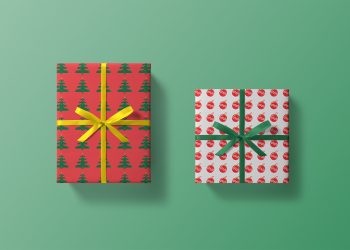 Christmas Box Free Mockup