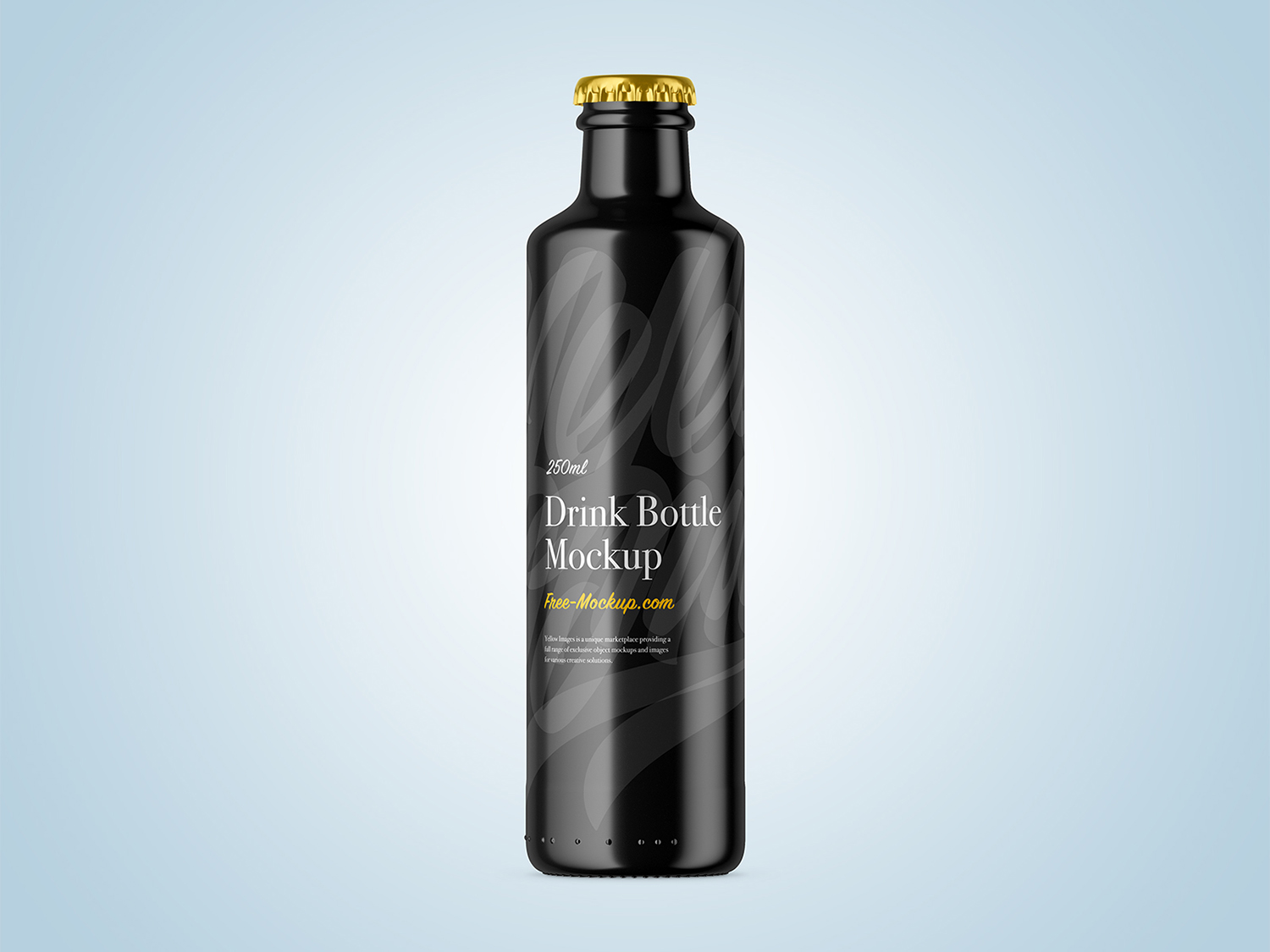 Free 250ml Glossy Bottle Mockup