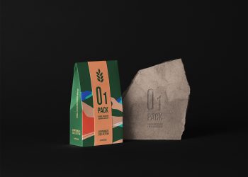 Herbal Paper Bag Packaging Free Mockup