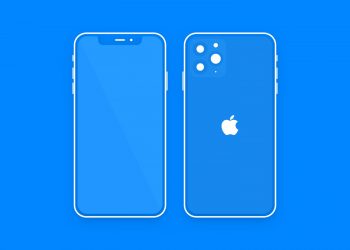 Minimal iPhone 11 Pro Sketch Free Mockup