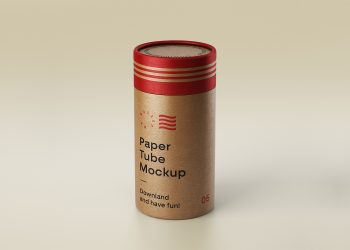 Paper Tube Free Mockup PSD