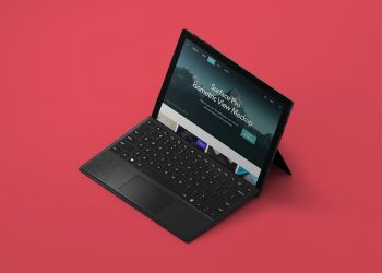Perspective PSD Surface Pro Free Mockup