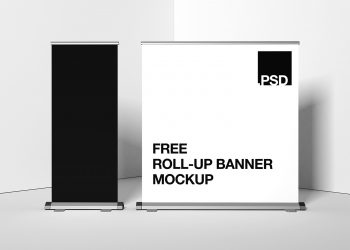 Roll-Up Stand Banner Free Mockup