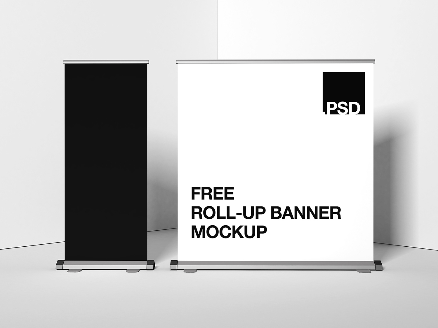 Roll-Up Stand Banner Free Mockup