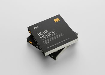 Square Book Free Mockup