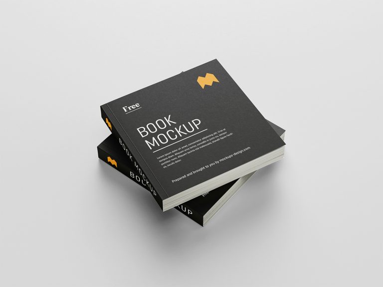 Square Book Free Mockup | Mockup World HQ