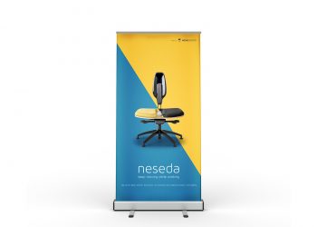 Stand Roll-Up Banner Free Mockup