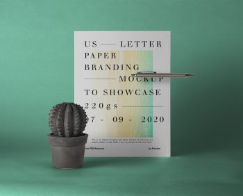 US Letter Brand Paper Free Mockup