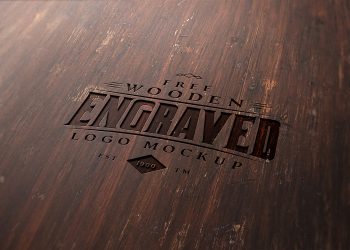 Wood Engraved Logo Free Mockup