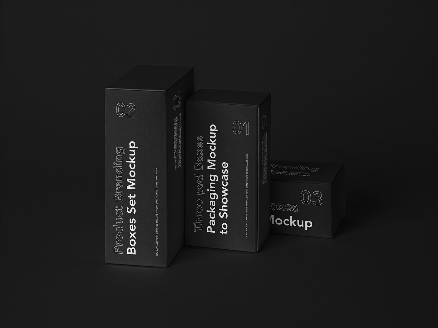 Box Free Mockup Product Branding Set