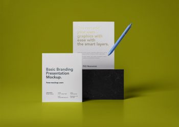 Free Basic Stationery Branding Mockups