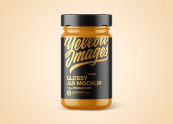 Free Glossy Jar Package Mockup