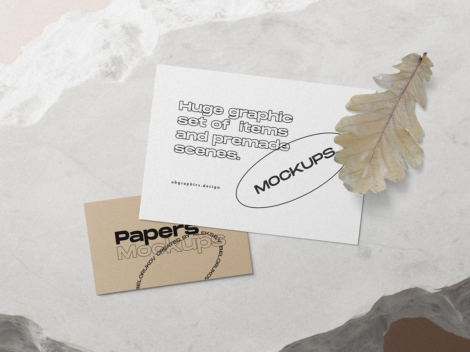 Free Invitation Card and Business Card Mockups