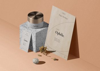 Free Jar and Stationery Mockups