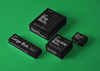 Free Magnetic Box Packaging Mockups
