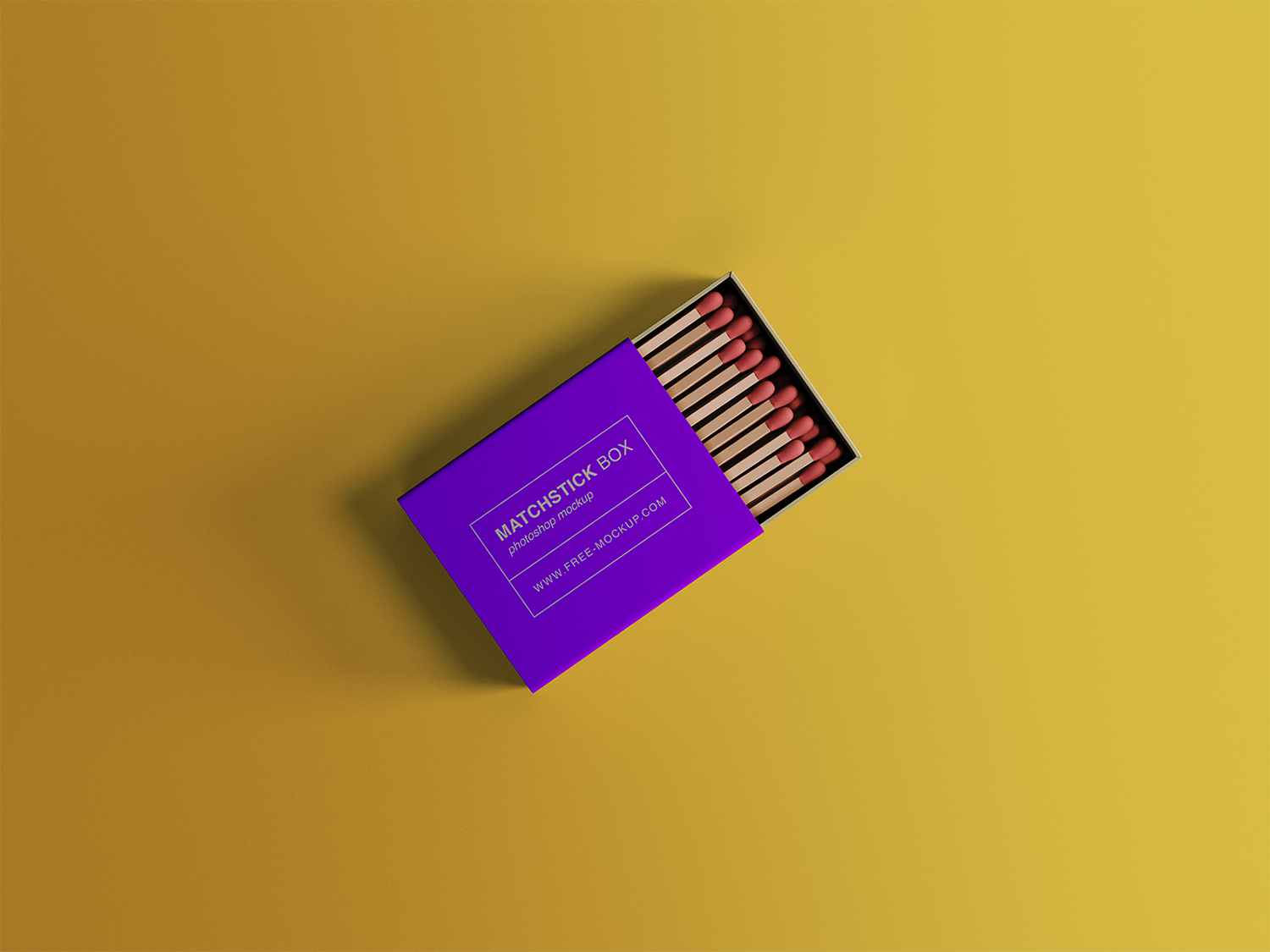 Free Matchstick Box Mockup