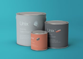 Free Metal Paint Buckets Mockups