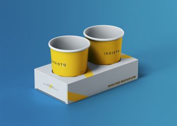 Free Paper Cup Holder Mockup