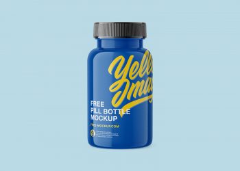 Free Plastic Pill Bottle Mockup