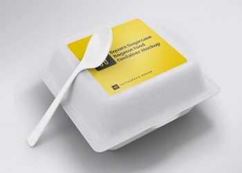 Free Sugarcane Bagasse Food Container Mockup