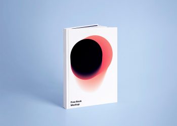 Free White Book Realistic Mockup