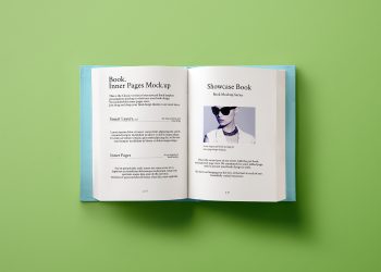 Hardback Book Inner Free Mockup