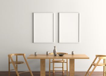 Indoor Poster Frame Free Mockup