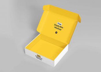 Open Empty Box Free Mockup