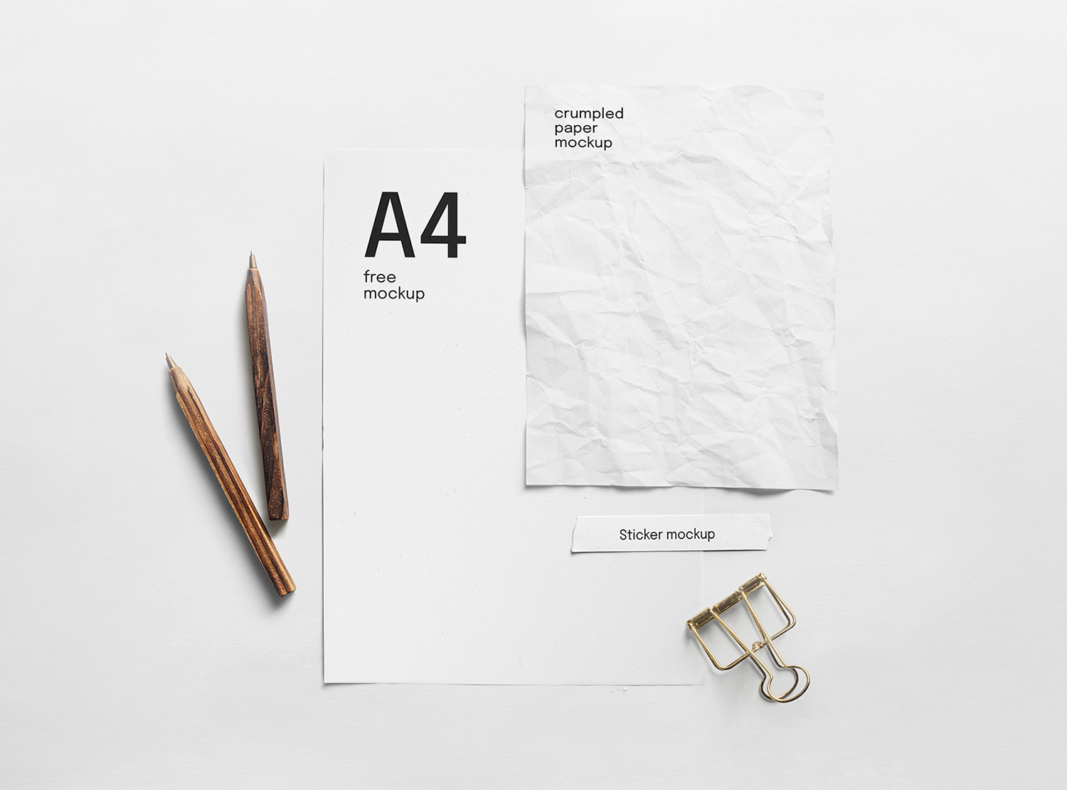Paper Composition Free Mockup