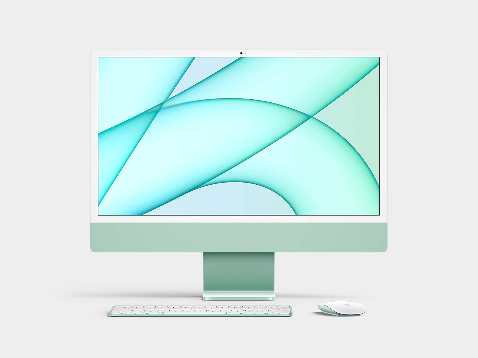 2021 iMac 24inch Free Mockup