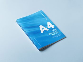 A4 Brochure Cover Free Mockup