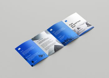 A5 Quad-Fold Flyer Free Mockup