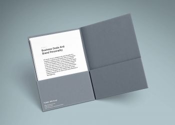 Brand Folder with A4 Paper Free Mockups