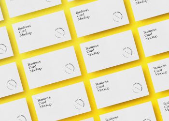 Business Cards Grid Free Mockup