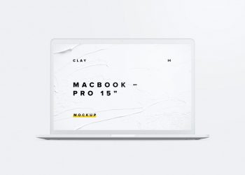 Clay MacBook Pro Front View Free Mockup