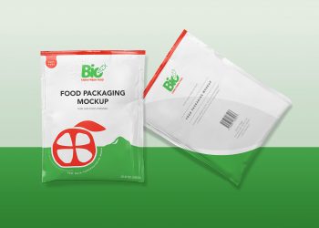 Foil Sachet PSD Free Mockup