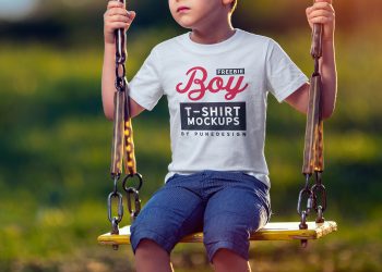 Free Boy T-Shirt Mockup