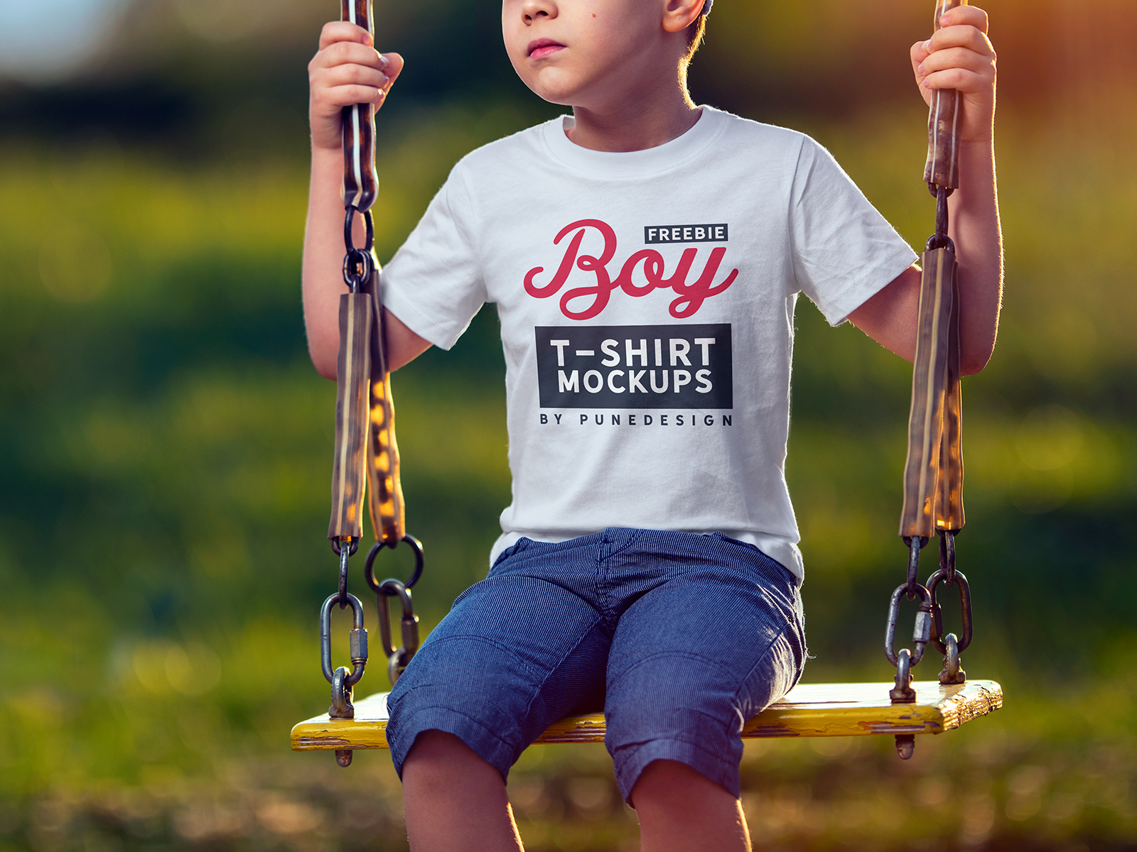 Free Boy T-Shirt Mockup