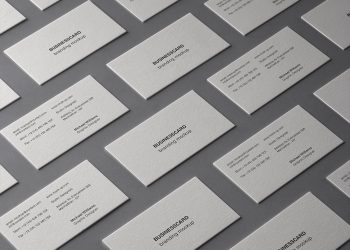 Free Business Card Grid Branding Mockup