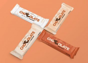 Free Chocolate Bar Packaging Mockup