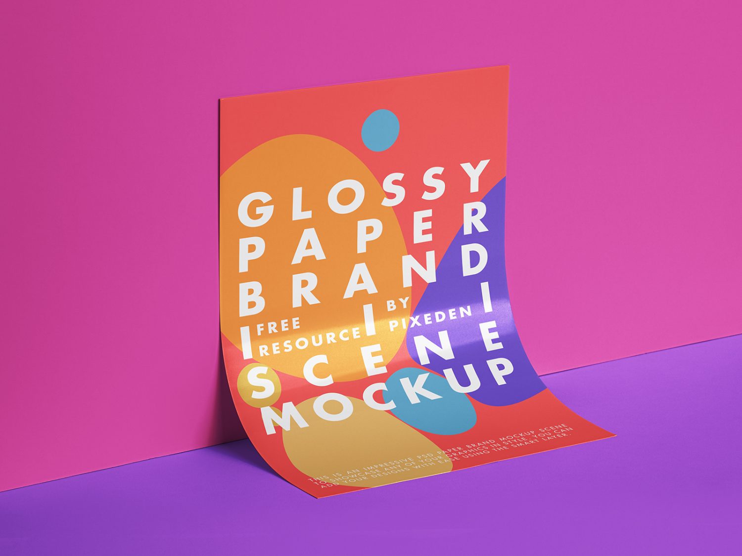 Free Glossy Paper Branding Mockup