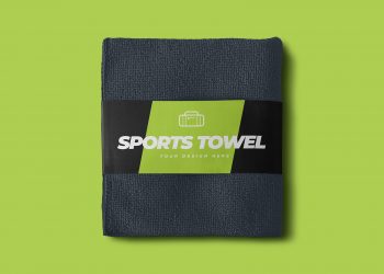 Free Sports Towel Mockup