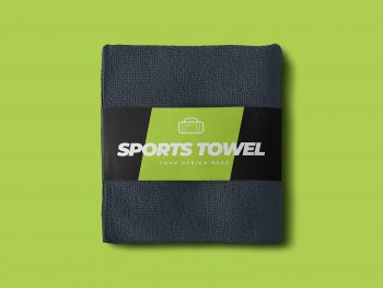 Free Sports Towel Mockup