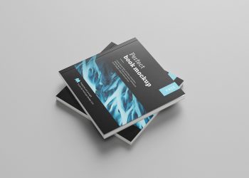 Free Square Book Catalog Mockup