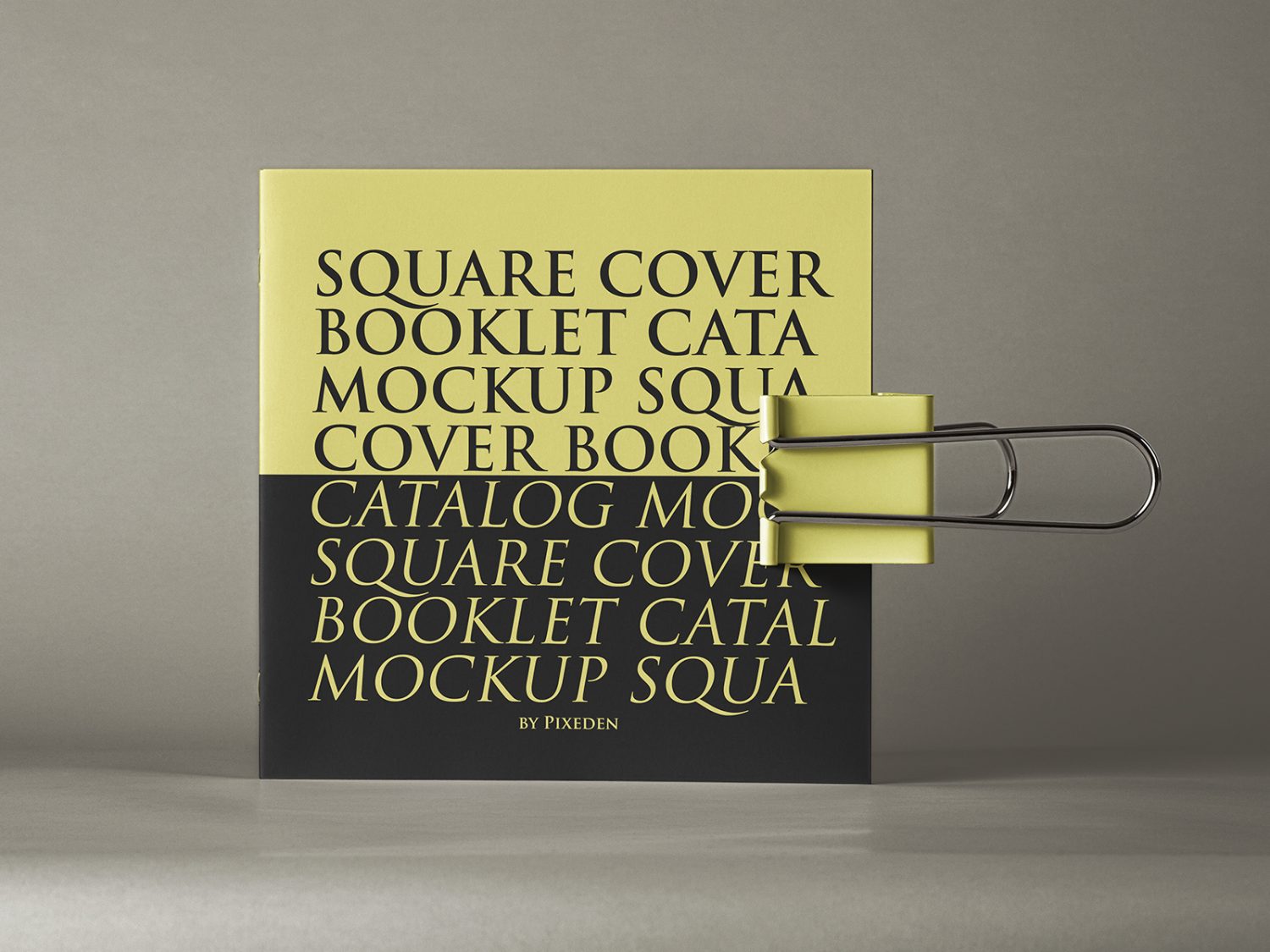 Free Square Brochure Mockup