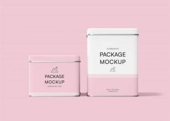 Free Tin Box Mockup Set